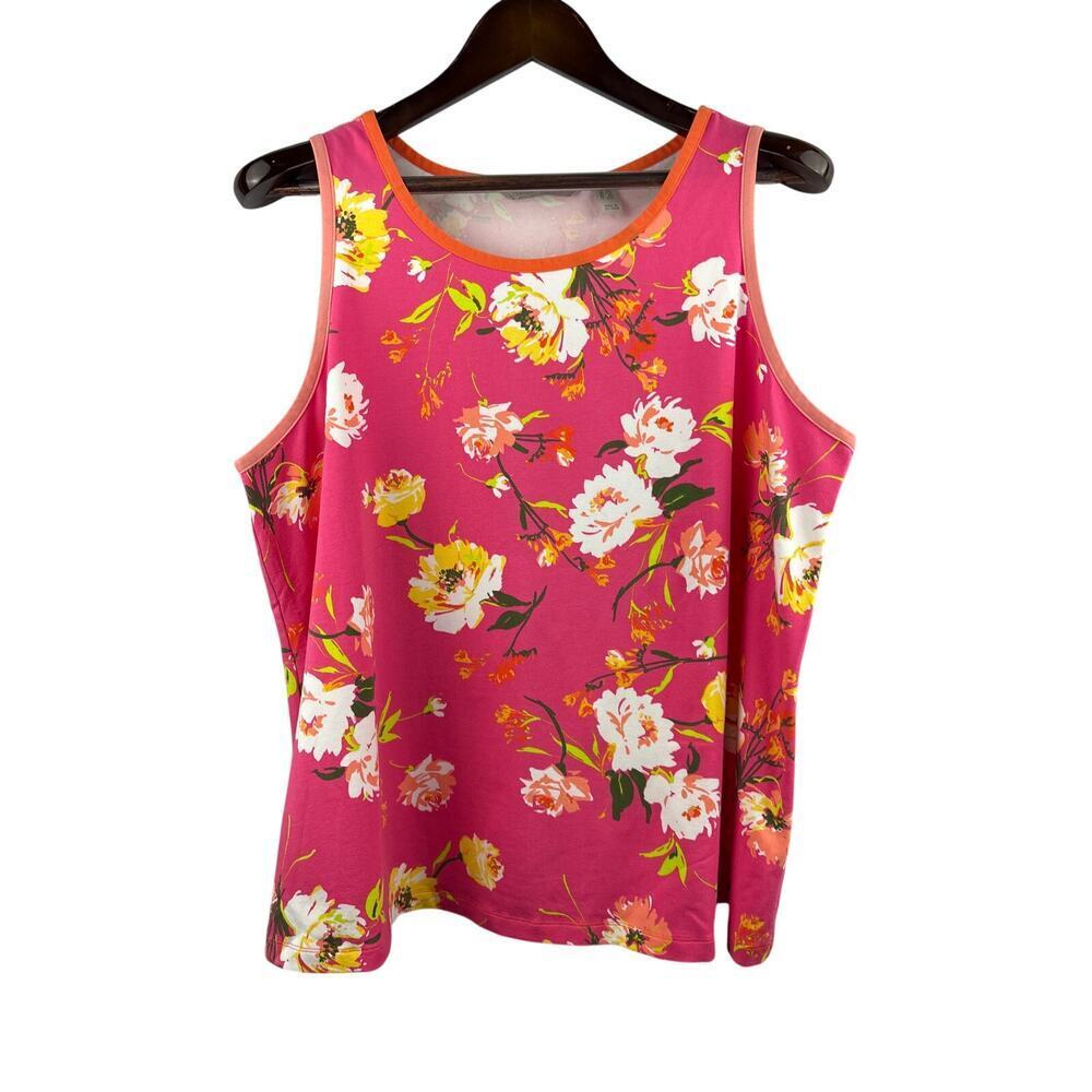 Women’s Isaac Mizrahi Live! Pink Floral Patterned Tank
